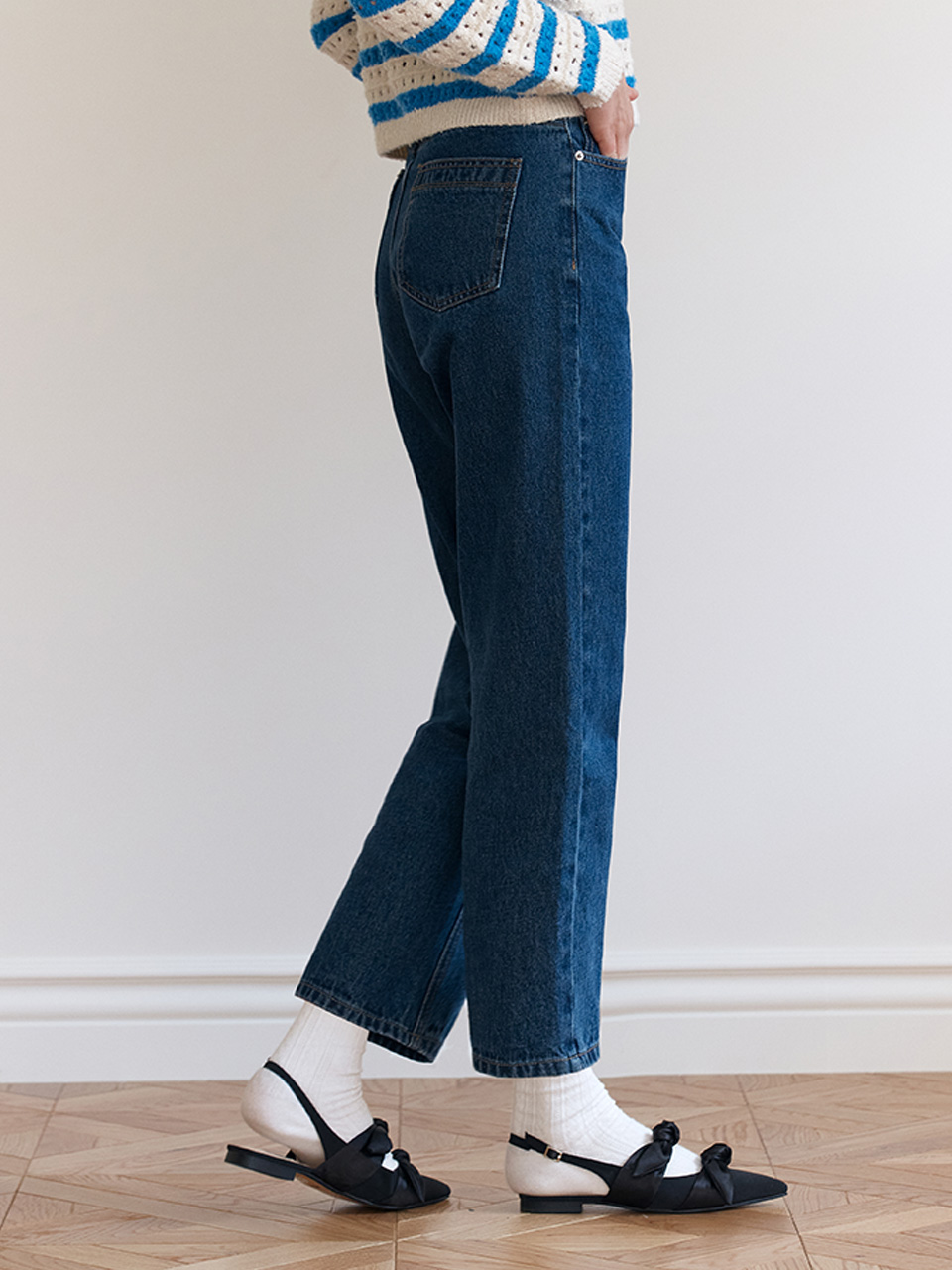 SLIM DENIM PANTS BLUE