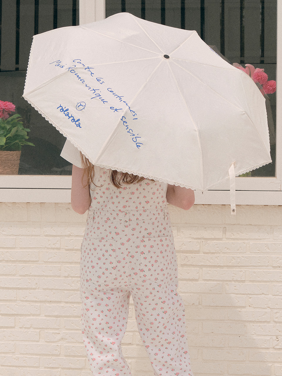 RIBBON LACE UMBRELLA IVORY