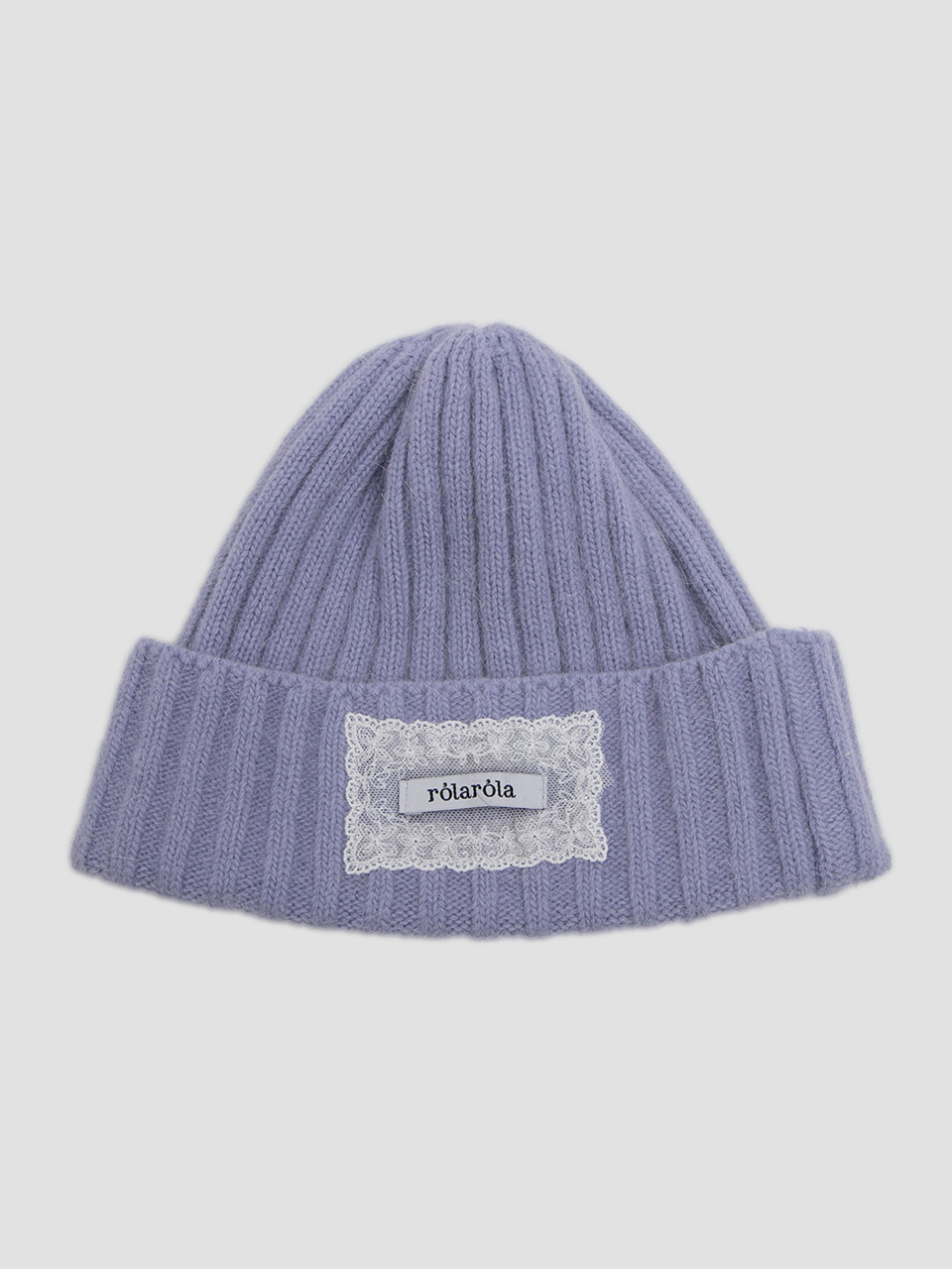 LACE LABEL ANGORA BEANIE LAVENDER