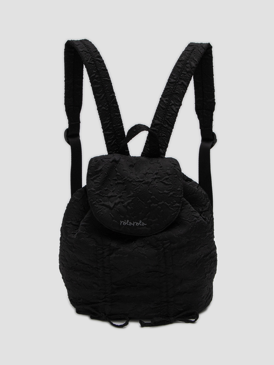 JACQUARD SHIRRING BACKPACK BLACK