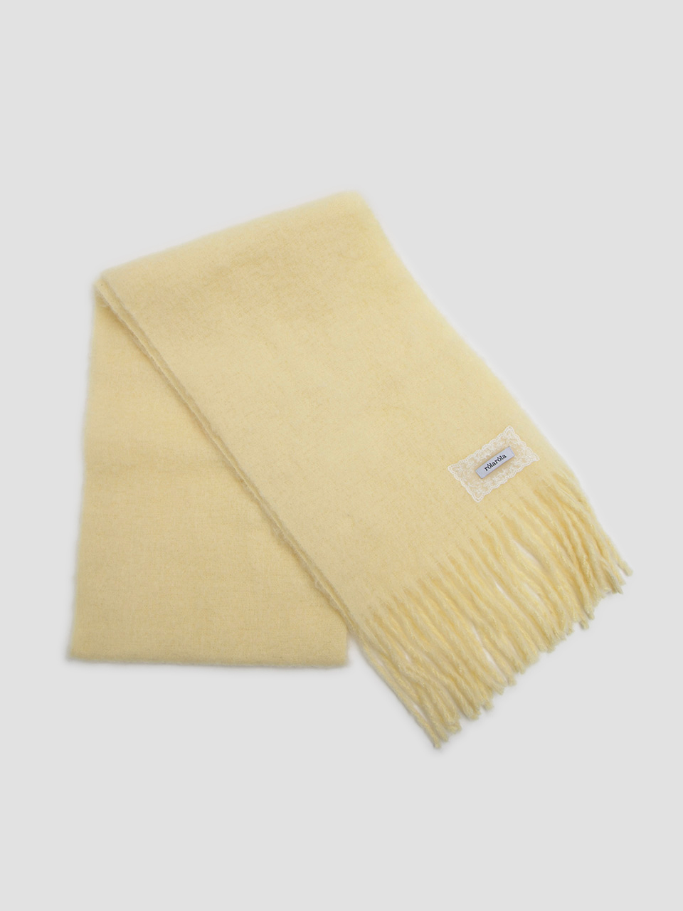 LACE LABEL HAIRY MUFFLER LEMON