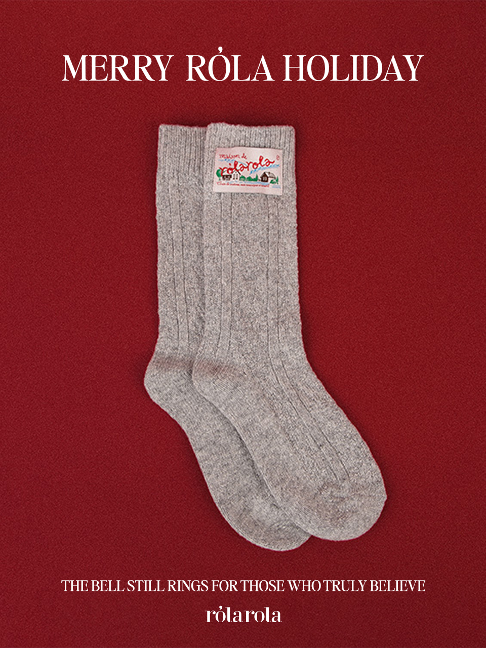 VINTAGE LABEL SOCKS GRAY